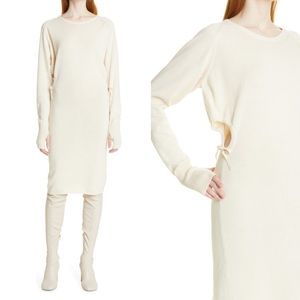 Birgitte Herskind x Vanessa Hong Dawn Cutout Sweater Dress Cream Size S NWT